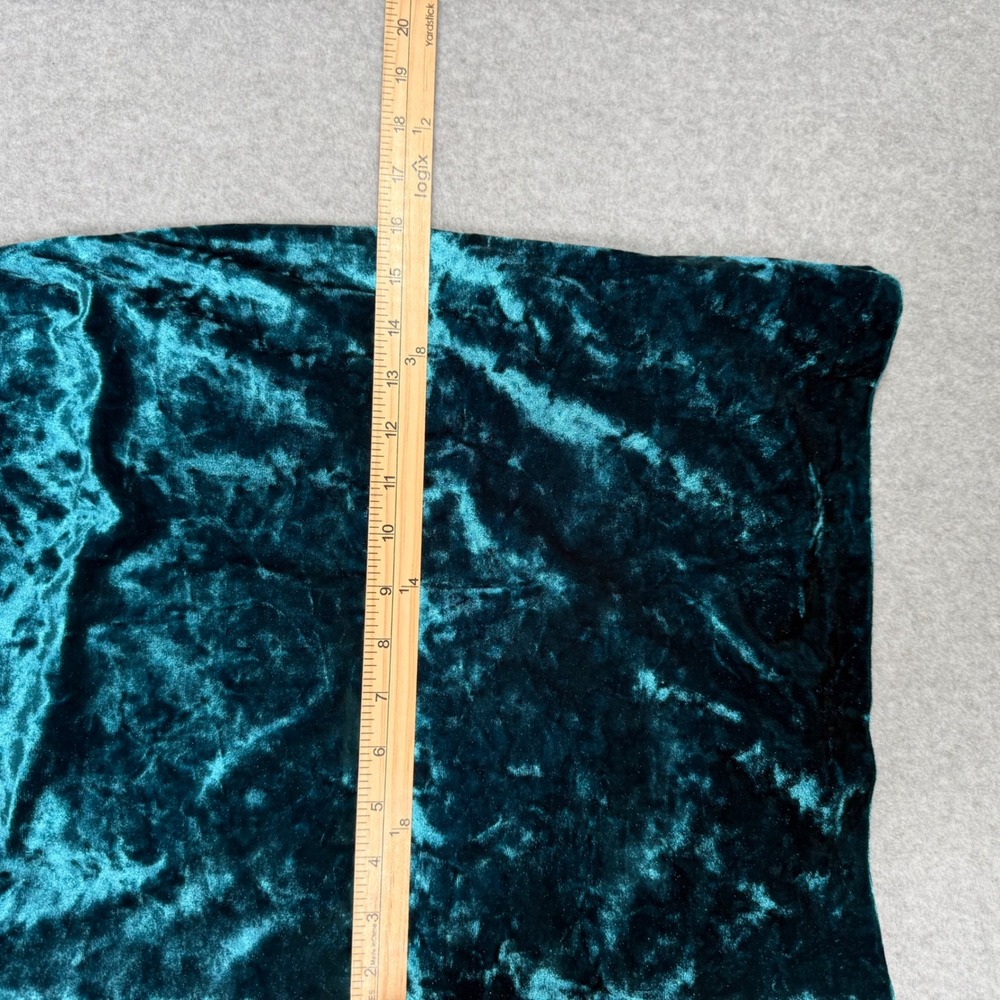 Guess Teal Crushed Velvet V-Neck Cocktail Homecoming Mini Dress Size 10 Autumn - Picture 6 of 9
